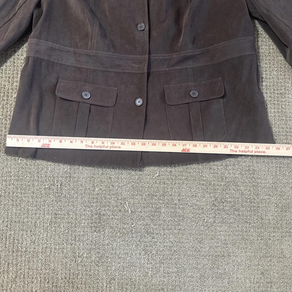 NORTON STUDIO STRETCH SZ 16 Brown Soft Blazer Stretchy Jacket - Picture 8 of 9